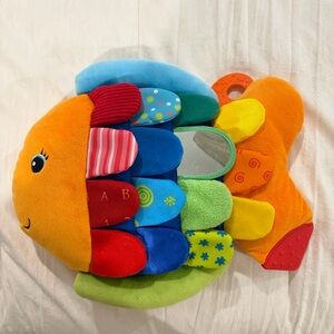 Melissa & Doug Bright Orange Plush Rainbow Fish with Mirror